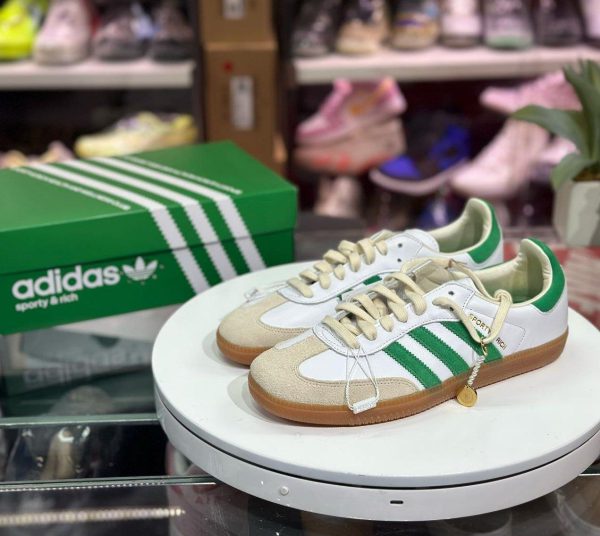 آدیداس سامبا اسپرتی ریچ سبز Adidas samba sporty rich white green