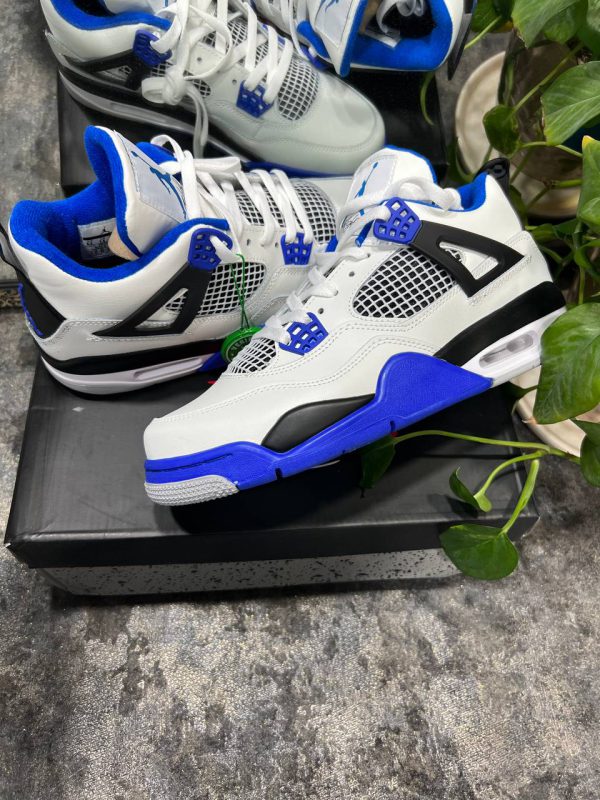 نایک ایر جردن ۴ موتوراسپرت آبی سفید Nike air Jordan 4 Retro Motorsports blue white - Image 2