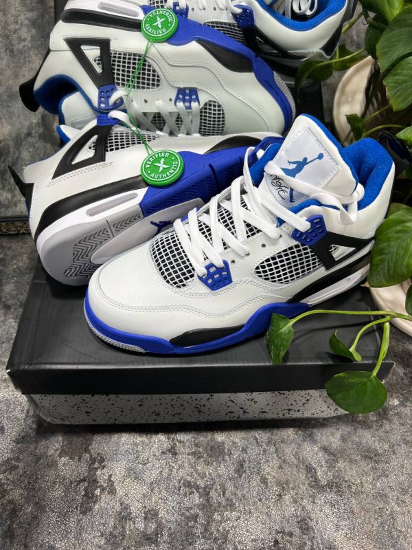 نایک ایر جردن ۴ موتوراسپرت آبی سفید Nike air Jordan 4 Retro Motorsports blue white - Image 3