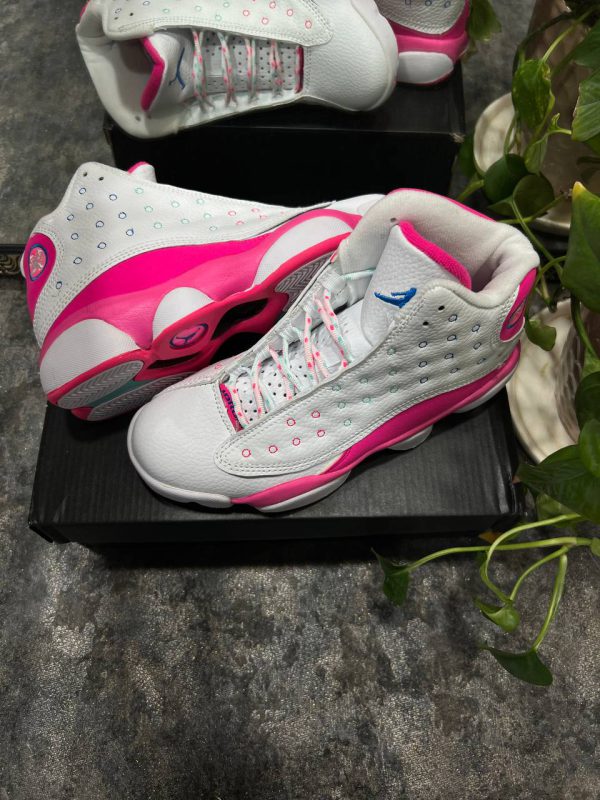 نایک ایر جردن ۱۳ صورتی Nike air jordan 13 white pink - Image 3