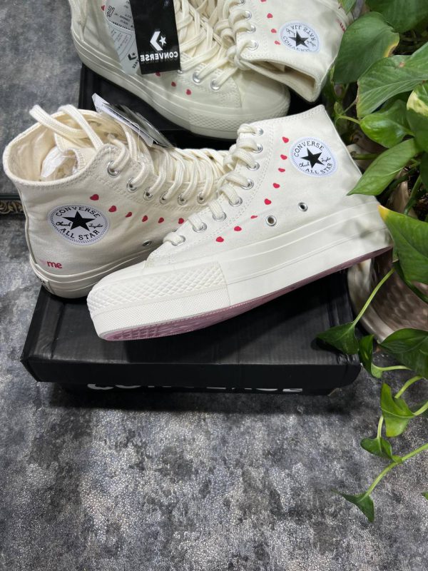 کانورس آل استار ساقدار ولنتاین سفید Converse all star chuck Taylor Valentine's day - Image 3