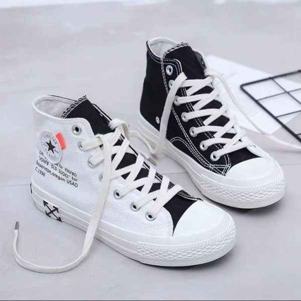 کانورس ساقدار آف وایت پارچه ای Converse all star off white