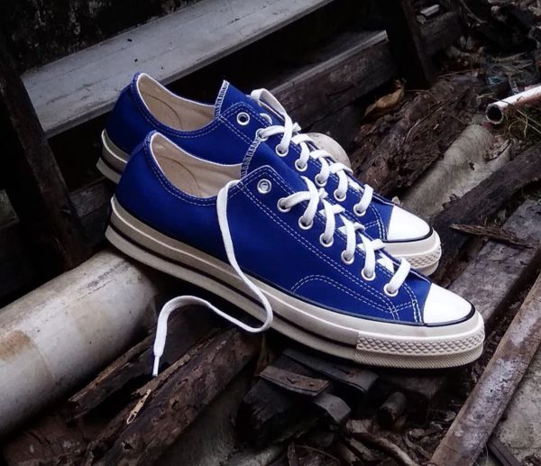 کانورس بدون ساق ۱۹۷۰ آبی کاربنی Converse all star 1970 low blue