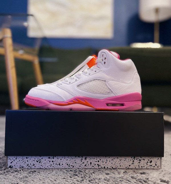 نایک ایر جردن ۵ صورتی سفید Nike air  jordan 5 oreo WNBA pink