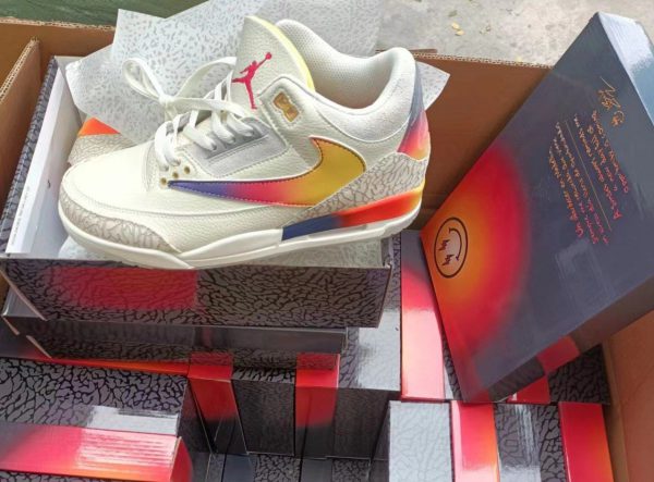 نایک ایر جردن ۳ سانست کرمی Nike air jordan 3 sunset