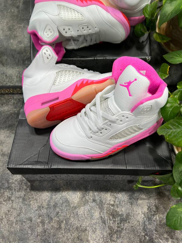 نایک ایر جردن ۵ صورتی سفید Nike air  jordan 5 oreo WNBA pink - Image 3