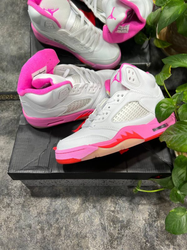 نایک ایر جردن ۵ صورتی سفید Nike air  jordan 5 oreo WNBA pink - Image 2