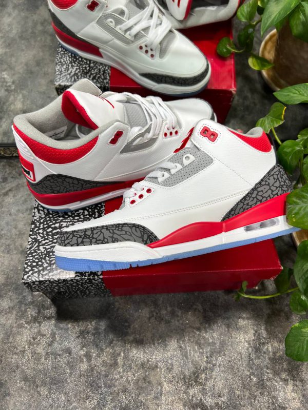 نایک ایر جردن ۳ اسلیم سفید قرمزNike air jordan 3 slim shady - Image 2