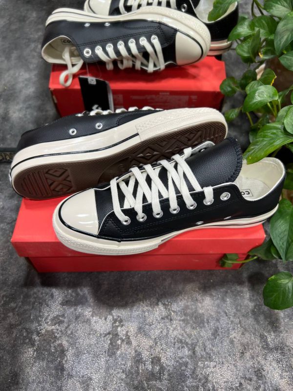 کانورس بدون ساق ۱۹۷۰ چرمی مشکی Converse all star 1970 low leather - Image 3