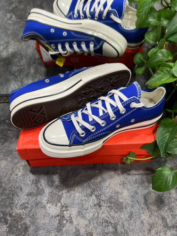 کانورس بدون ساق ۱۹۷۰ آبی کاربنی Converse all star 1970 low blue - Image 3