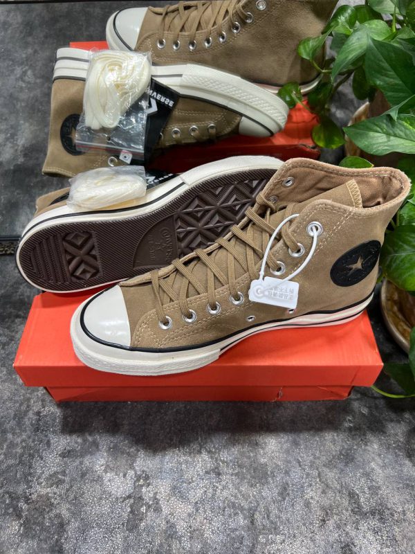 کانورس آل استار ۱۹۷۰ ساقدار جیر قهوه ای Converse all star chuck 1970 high Sude brown - Image 3