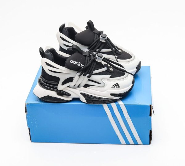 کتونی بچه گانه آدیداس بالماین مشکی سفید Adidas Balmain