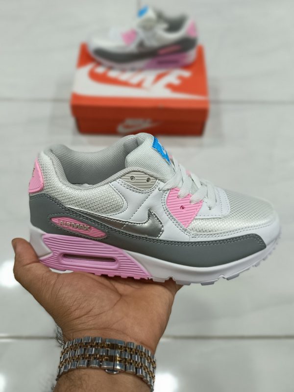 کتونی بچه گانه نایک ایرمکس ۹۰ سفید صورتی Nike Air Max 90 - Image 2