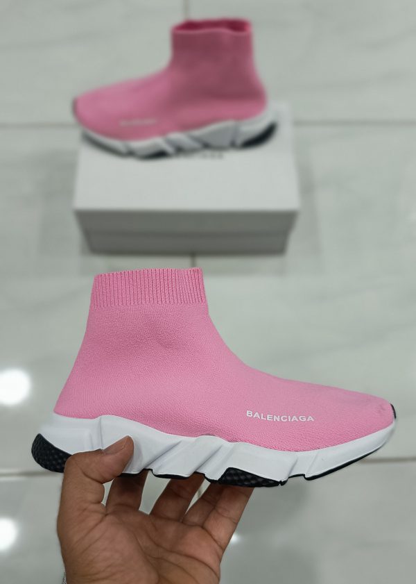 کتونی بچه گانه بالنسیاگا جورابی صورتی Balenciaga Pink - Image 2