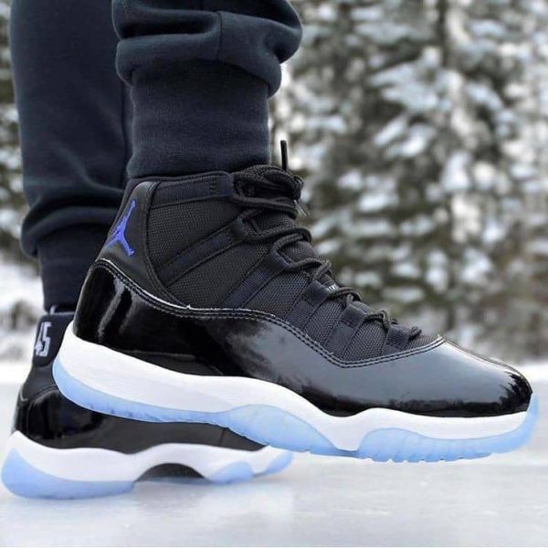 نایک جردن ۱۱ ساقدار مشکی آبی Nike air jordan 11 black blue