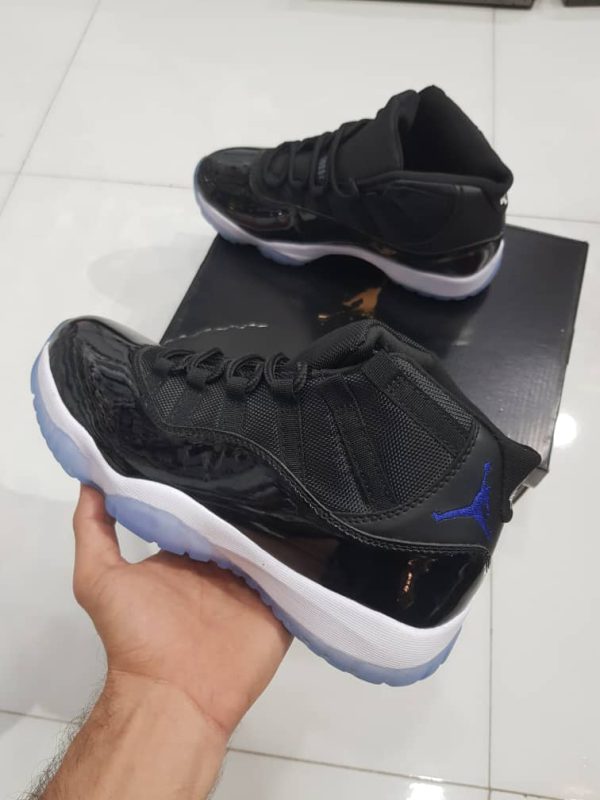 نایک جردن ۱۱ ساقدار مشکی آبی Nike air jordan 11 black blue - Image 2