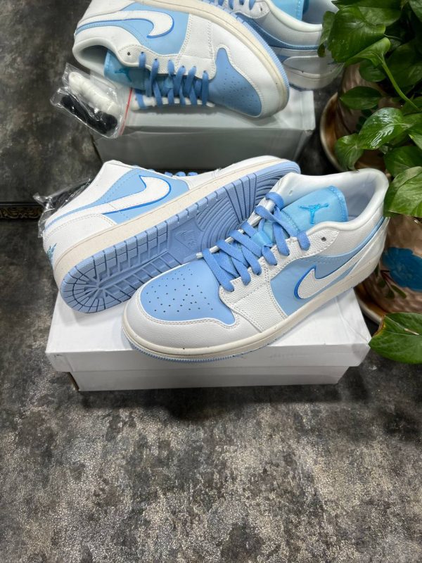 نایک ایر جردن ۱ بدون ساق آبی یخی Nike air jordan 1 low ice blue - Image 3