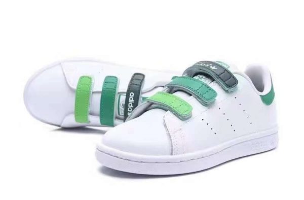 کتونی بچه گانه آدیداس استن اسمیت سفید سبز Adidas Stan Smith