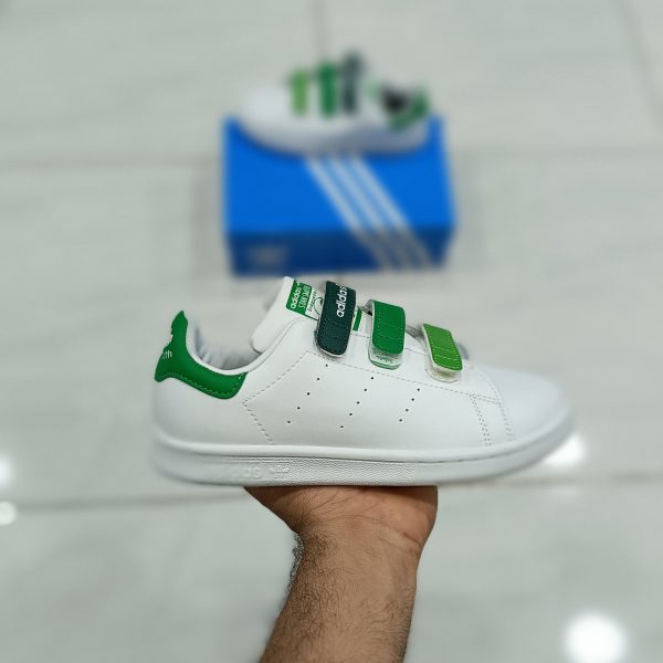 کتونی بچه گانه آدیداس استن اسمیت سفید سبز Adidas Stan Smith - Image 2