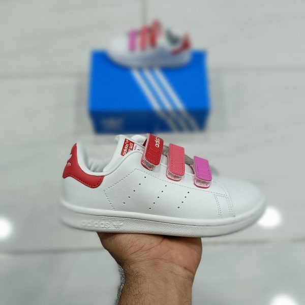 کتونی بچه گانه آدیداس استن اسمیت سفید صورتی Adidas Stan Smith - Image 2