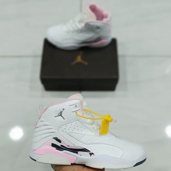 کتونی بچه گانه نایک ایر جردن ام وی پی سفید صورتی Nike air jordan MVP - Image 2