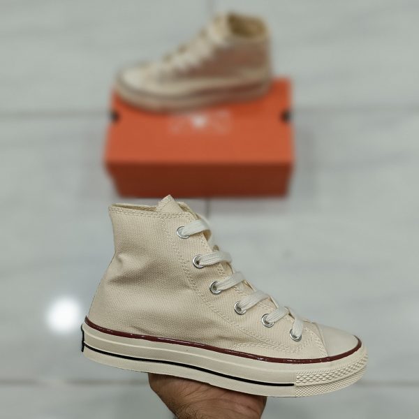 کتونی بچه گانه کانورس آلستار ساقدار کرمی Converse all star high - Image 2