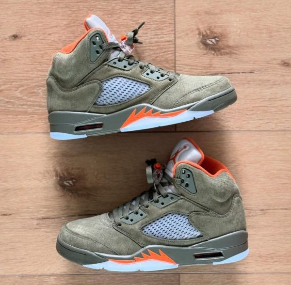 نایک ایر جردن ۵ زیتونی Nike air jordan 5 Olive