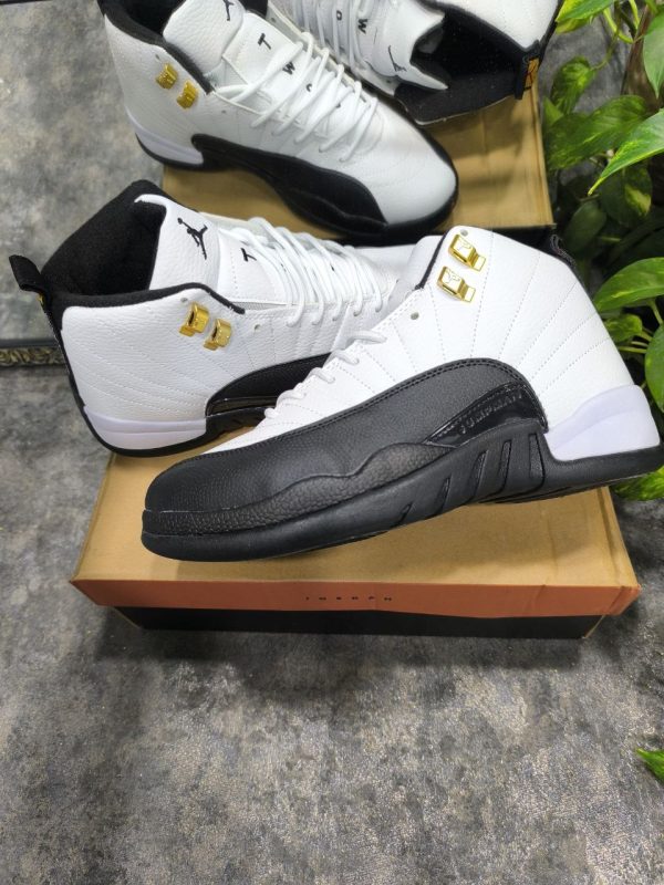 نایک ایر جردن ۱۲ طلایی سفید Nike air jordan 12 black white - Image 2