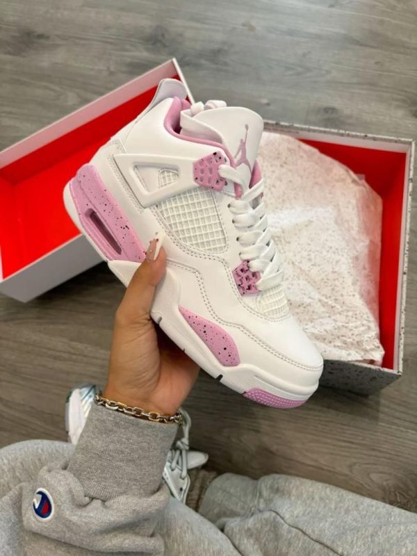 نایک ایر جردن ۴ سفید صورتی Nike air jordan 4 white pink