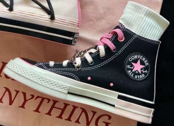 کانورس آل استار ساقدار ۱۹۷۰ صورتی مشکی Converse all star 1970 black pink