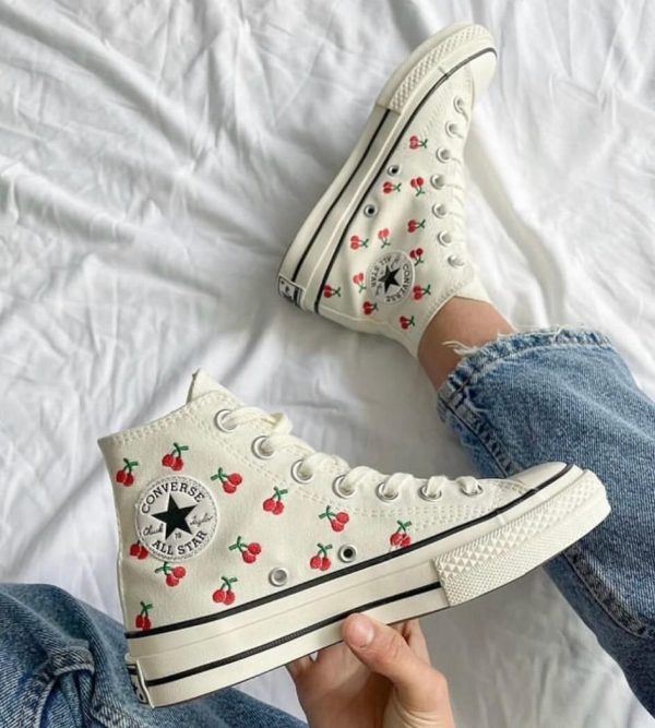 کانورس آل استار چاک تیلور ساقدار گیلاسی Converse all star chuck Taylor cherries