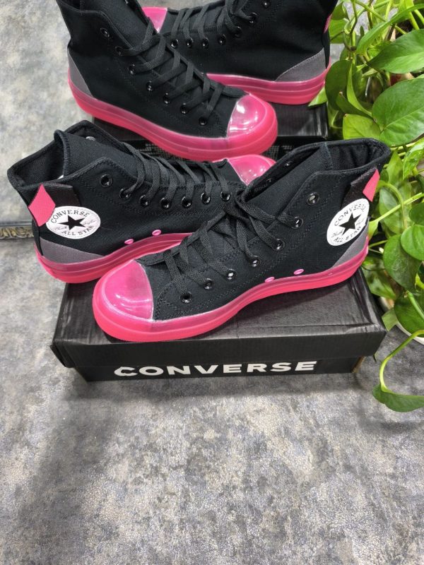 کانورس آل استار هایپر صورتی ژله‌ای Converse all star black hyper pink - Image 3