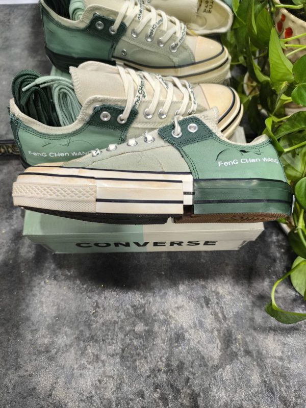 کانورس آل استار بدون ساق ایکس فنگ چن ونگ سبز Converse 1970 X Feng Chen Weng green - Image 2