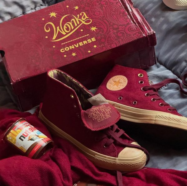 کانورس آل استار ساقدار چاک تیلور ویلی ونکا زرشکی Converse Chuck Taylor Willy Wonka