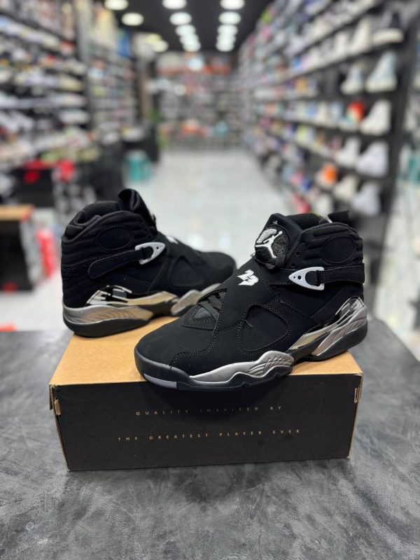 نایک ایر جردن ۸ تمام مشکی Nike air jordan 8 black - Image 2