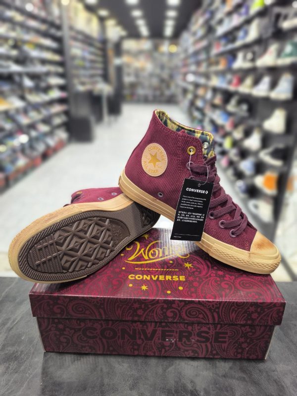 کانورس آل استار ساقدار چاک تیلور ویلی ونکا زرشکی Converse Chuck Taylor Willy Wonka - Image 3