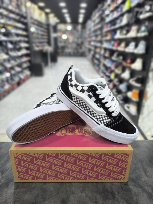 ونس کی ان یو بدون ساق شطرنجی مشکی Vans KNU Checker black - Image 3