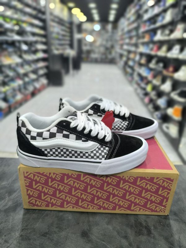 ونس کی ان یو بدون ساق شطرنجی مشکی Vans KNU Checker black - Image 2
