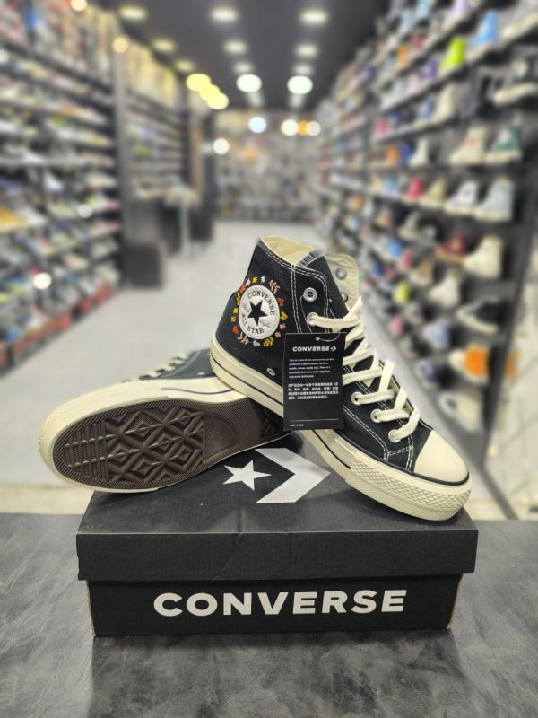 کانورس آل استار چاک تیلور پلتفرم ساقدار مشکی طرحدار Converse Chuck Taylor Plataforma All Star Black - Image 3