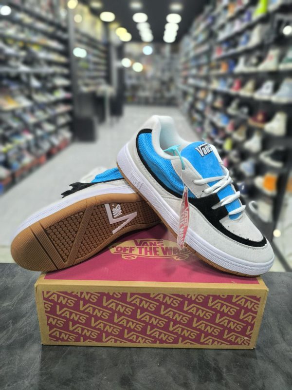 ونس بدون ساق سوپریم سفید آبی Vans Supreme x Skate Speed  White Blue Gum - Image 3