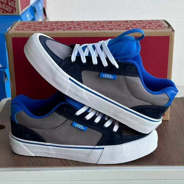 ونس بدون ساق چاکا‌ طوسی آبی Vans Chukka Push Black Grey Blue