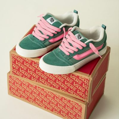 ونس اولد اسکول بدون ساق کی ان یو سبز صورتی Vans knu blue Green Pink