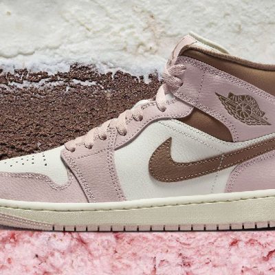 نایک ایر جردن ۱ ساقدار قهوه ای صورتی Nike air jordan 1 high Pink Brown