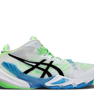 کتونی والیبال آسیکس متارایز سفید سبز آبی Asics Metarise